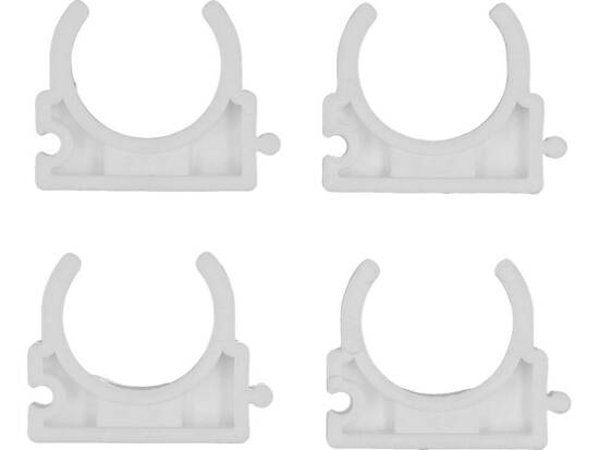 ДЪРЖАЧИ, МОНТАЖ, МОНТАЖНИ ЩИПКИ, ОТВОРЕНИ ЗА ТРЪБИ 25ММ, 4 БР.