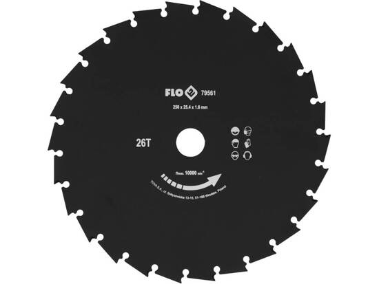 РЕЖЕЩ ДИСК С КЛИППИ ЗЪБИ ЗА BLUEPRINT 250 MM / 25.4 MM