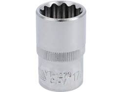  BI-HEXAGONAL SOCKET 1/2'' 17 MM