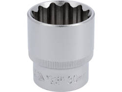  BI-HEXAGONAL SOCKET 1/2'' 30 MM