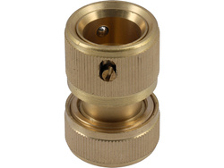  BRASS WATER STOP HOSE CONNECTOR