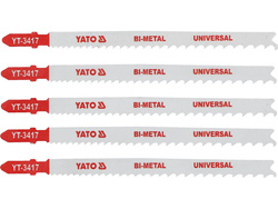  JIG SAW BLADE BIMETAL, TYPE T, 10-5 TPI, FOR WOOD AND METAL, 5 PCS