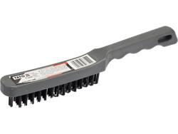  STEEL WIRE BRUSH, PLASTIC 4 ROWS