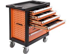 6 DRAWERS ROLLER CABINET WITH TOOL INSERT, 302PCS