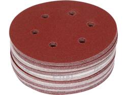 ABRASIVE DISC WITH HOOK FASTENER 6 HOLES P100 150MM 50PCS