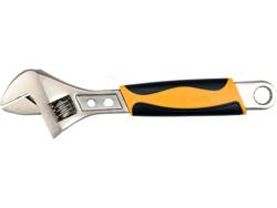 ADJUSTABLE WRENCH 250MM WITH PLASTIC HANDLE