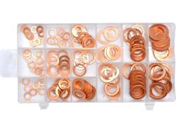 COPPER WASHERS ASSORTMENT 150 PIECES