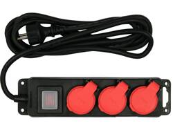 HD POWER STRIP IP 44 WITH GROUND 3S 3M