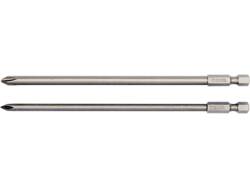 SCREWDRIVER BIT SETS 1/4'', 2 PCS - PHILLIPS: PH1X150MM; PH2X150MM 1/4'' HEX DRIVE