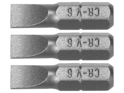 SCREWDRIVER BITS 1/4 25MM, 6MM 3PCS