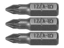 SCREWDRIVER BITS 1/4 25MM PZ1 3PCS