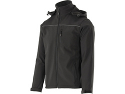 SOFTSHELL JACKET WITH HOOD BLACK M