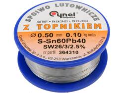 SOLDER SN60PB40 0.5MM 100G