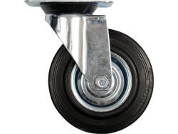 SWIVEL CASTER WITH BLACK RUBBER