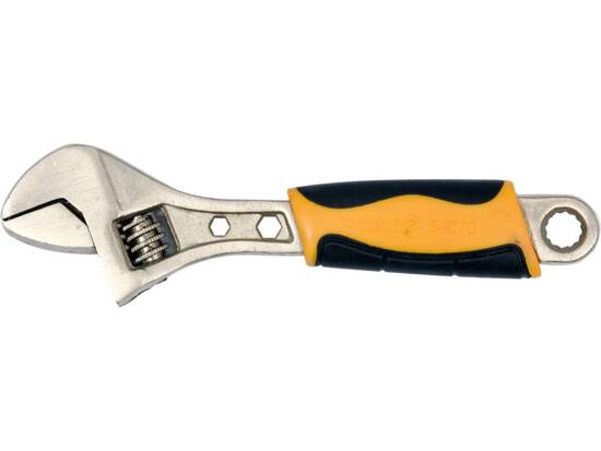  ADJUSTABLE WRENCH 150MM WITH PLASTIC HANDLE