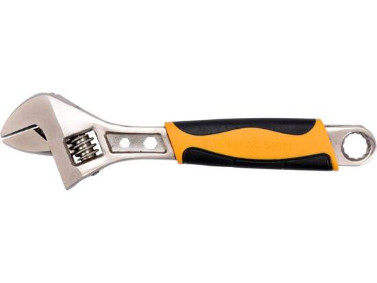  ADJUSTABLE WRENCH 200MM WITH PLASTIC HANDLE