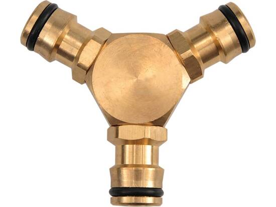  BRASS THREE WAY TAP ADAPTOR