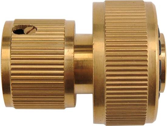  BRASS WATER STOP HOSE CONNECTOR