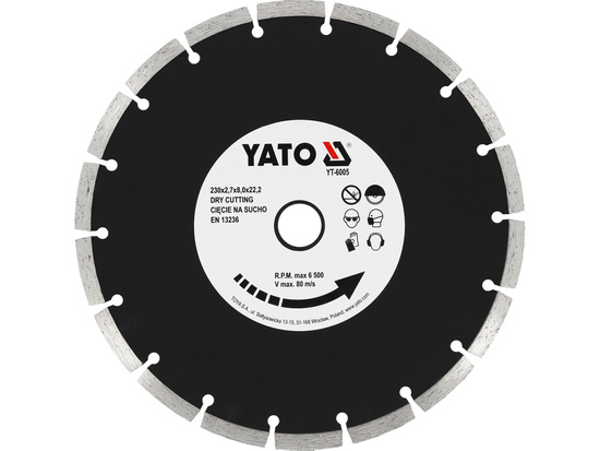  DIAMOND BLADE, SEGMENT 230 MM