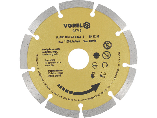  DIAMOND BLADE SEGMENT - HS 125MM