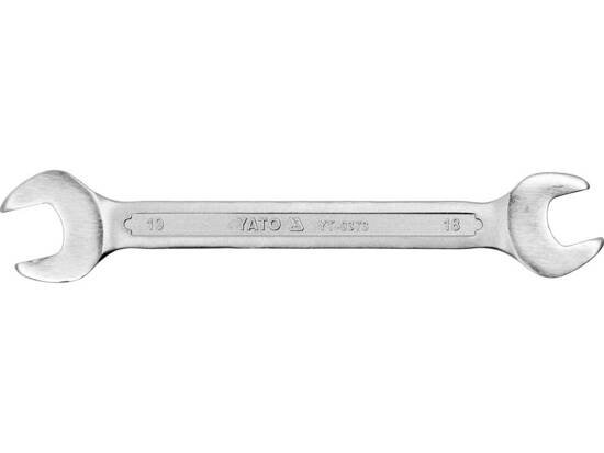  DOUBLE OPEN END SPANNER, POLISHED HEAD 18X19 MM