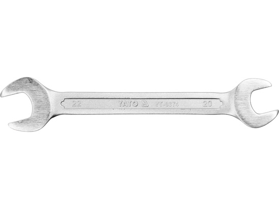  DOUBLE OPEN END SPANNER, POLISHED HEAD 20X22 MM