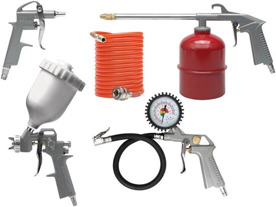  GRAVITY FLOW SPRAY GUN SET - 5 PCS