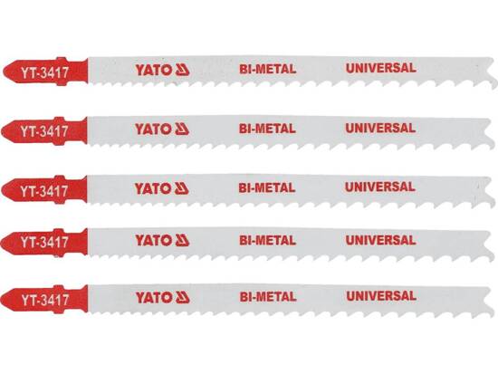  JIG SAW BLADE BIMETAL, TYPE T, 10-5 TPI, FOR WOOD AND METAL, 5 PCS
