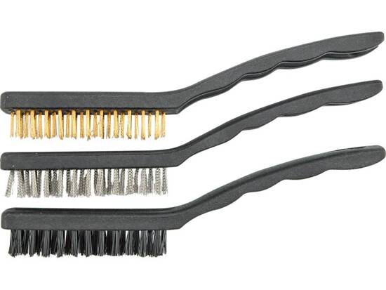  ''PLASTIC HANDLE WIRE BRUSH SET - 3 PCS - 7''''