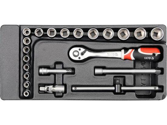  PVC TRAY WITH 22PCS SOCKET SET 6~22MM