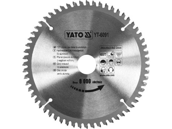  TCT CIRCULAR SAW BLADE FOR ALUMINIUM 200X30X60 MM