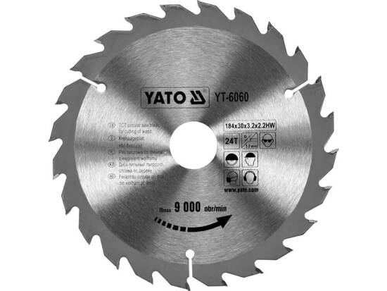  TCT CIRCULAR SAW BLADE FOR CUTTING WOOD 184X24X30 MM