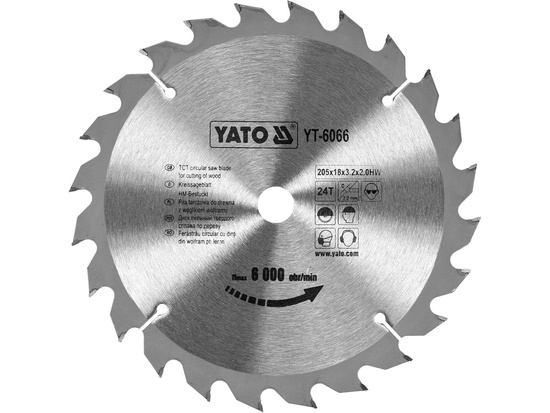  TCT CIRCULAR SAW BLADE FOR CUTTING WOOD 205X18X24 MM