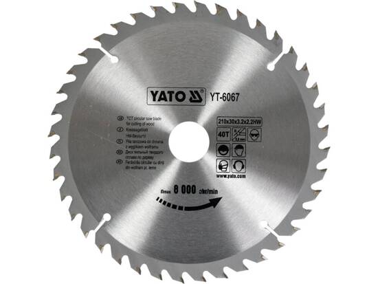  TCT CIRCULAR SAW BLADE FOR CUTTING WOOD 210X40X31 MM