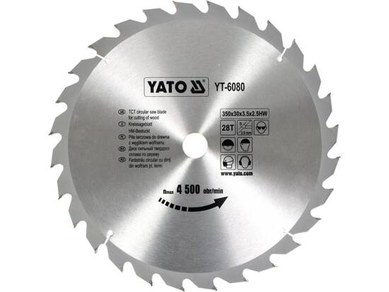  TCT CIRCULAR SAW BLADE FOR CUTTING WOOD 350X28X30 MM