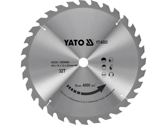  TCT CIRCULAR SAW BLADE FOR CUTTING WOOD 400X32X30 MM