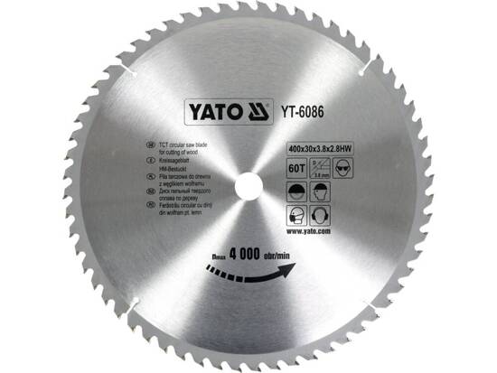  TCT CIRCULAR SAW BLADE FOR CUTTING WOOD 400X60X30 MM