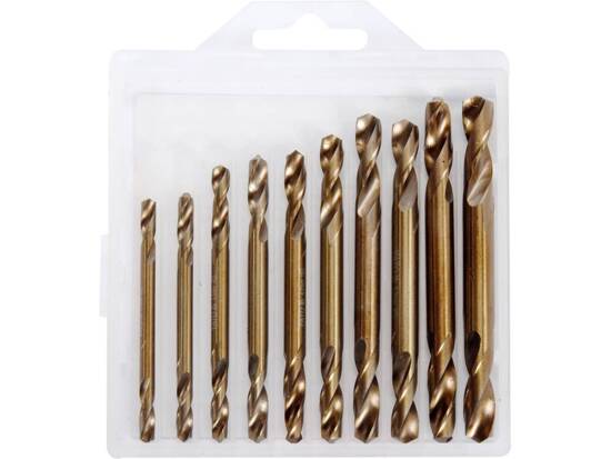 10PCS SET OF DOUBLE END METAL TWIST DRILL  3-6MM