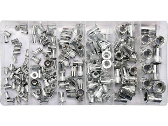 150 PCS M3-M10 MIXED THREADED ALUMINIUM RIVET NUTS