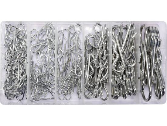 150 PCS SPRING SPLIT PINS ASSORTMENT