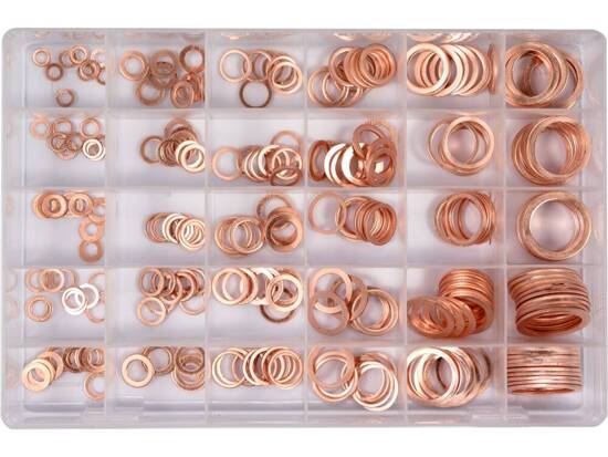 300 PCS COPPER SEALING RINGS ASSORTMENT ( SOFT TYPE)