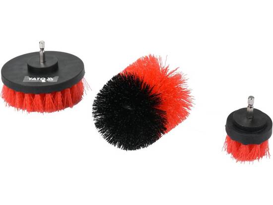 3PCS SCRUBBING BRUSHES SET WITH HEX SHANK