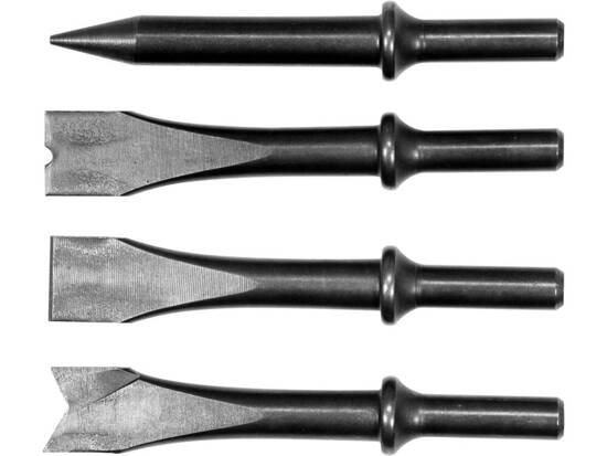 4PCS ROUND SHANK CHISEL SET