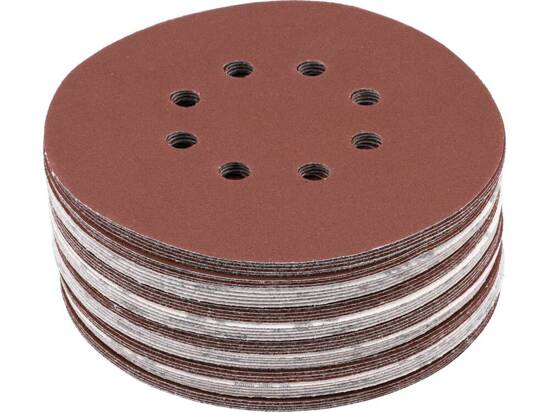 ABRASIVE DISC WITH HOOK FASTENER 8 HOLES P220 150MM 50PCS