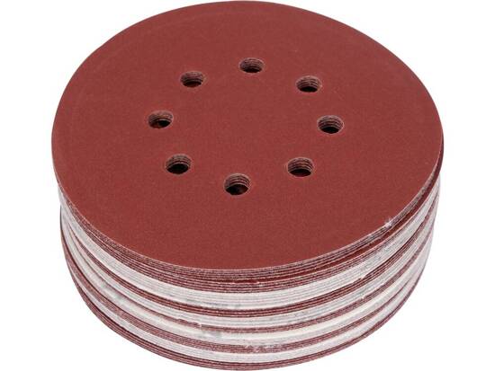 ABRASIVE DISC WITH HOOK FASTENER 8 HOLES P240 150MM 50PCS