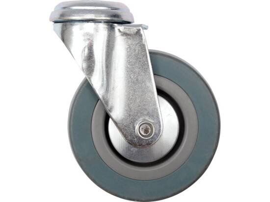 BOLT HOLE SWIVEL CASTER WITH GREY RUBBER