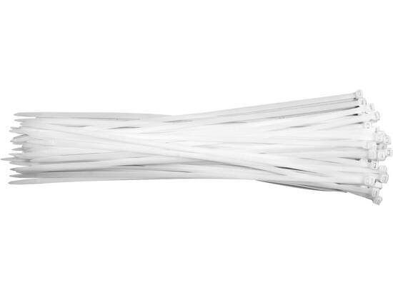 CABLE TIES 300X7.6MM 50PCS /WHITE/