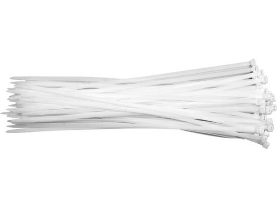 CABLE TIES 400X7.6MM 50PCS /WHITE/