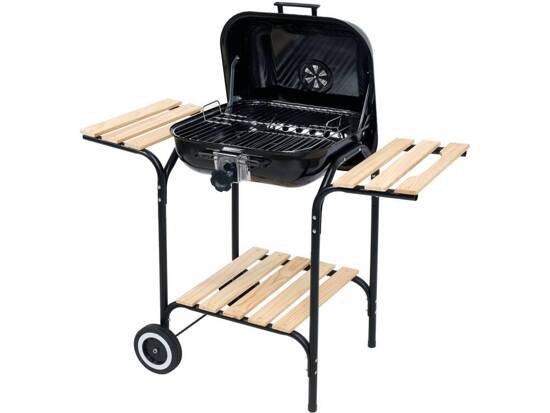 CHARCOAL GRILL WITH LID AND GRATE ADJUSTMENT 45*40CM