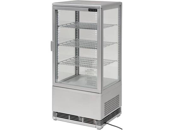 COUNTERTOP DISPLAY- CHILLER FLAT GLASS 164W 78L SILVER 42X38X96